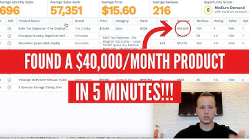 How I Found a $40,000/Month Amazon Product in 5 MINUTES Using This CRAZY Product Research Technique