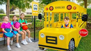 Kids learn about safety, science, and sports at school! 🚌🔬⚽