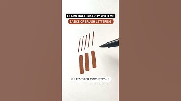 Basics of Brush Lettering |  Learn Calligraphy With Me #calligraphy #shortsyoutube #shorts