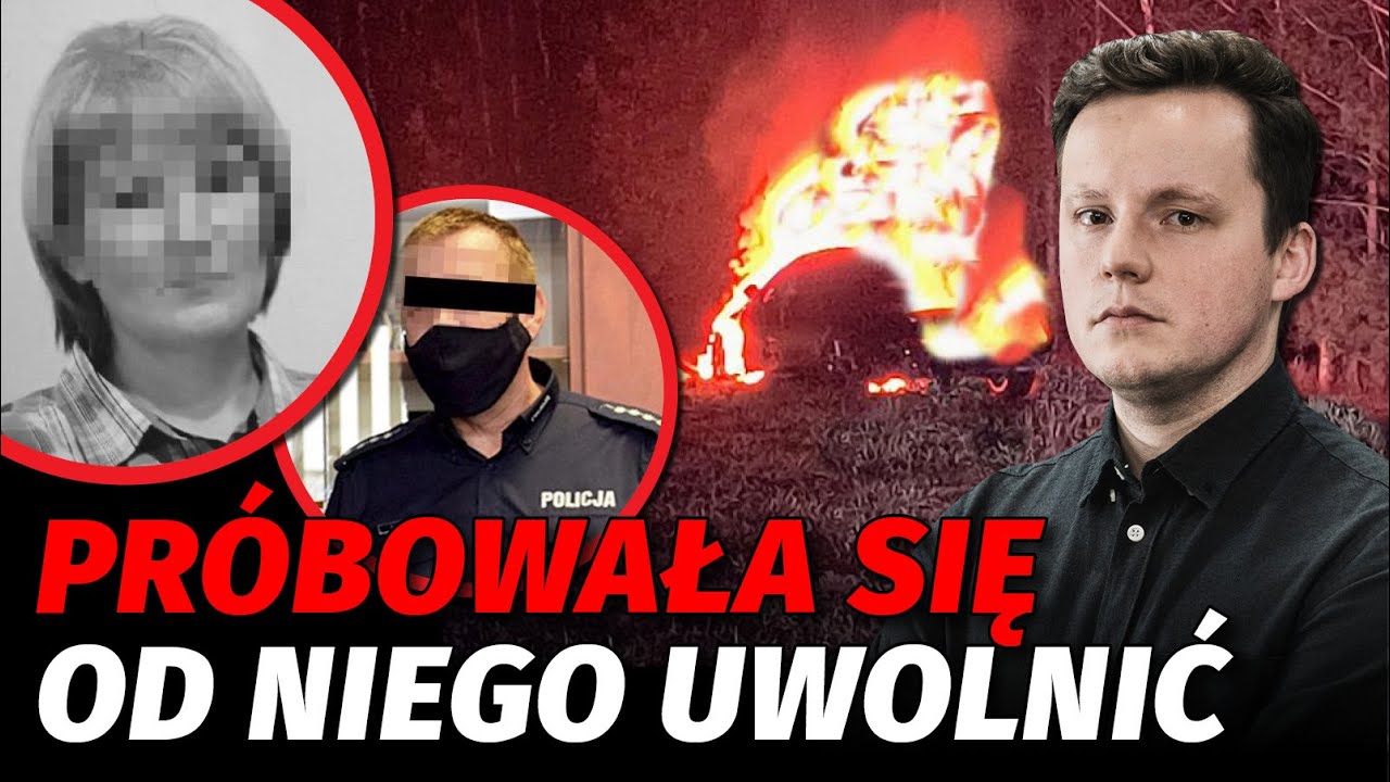 Policjant zastrzelił żonę i spłonął we własnym aucie. 