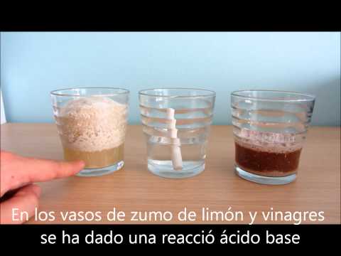 Experimento casero: tiza, limón y vinagre. Lluvia ácida