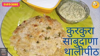 Sabudana Thalipeeth Recipe For Fast | рдХреБрд░рдХреБрд░рд╛ рд╕рд╛рдмреБрджрд╛рдгрд╛ рдерд╛рд▓реАрдкреАрда | Sabudana Thalipeeth recipe in Hindi