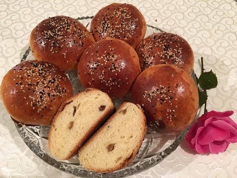 Kişmişli bulka.  Булочки с изюмом.