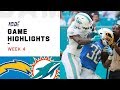 Chargers vs. Dolphins Week 4 Highlights | NFL 2019