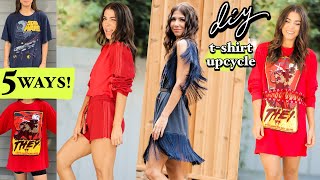 DIY: 5 Epic T-SHIRT UPCYCLES (Thrift Flips!) -By Orly Shani