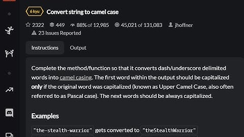 convert string to camel case