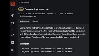 convert string to camel case