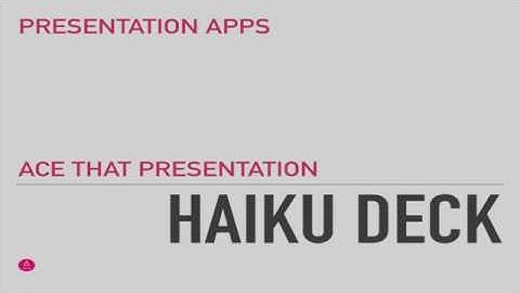 ACE That Presentation | Haiku Deck