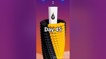 Unstoppable Stack Ball Gameplay 💥 | Level 45 Insane Mode 😳 | #stackball #shorts