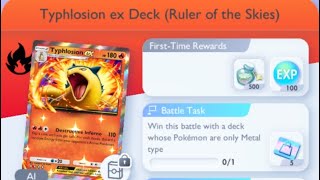 Pokémon TCG Pocket - Expert Solo Battle | Typhlosion ex Deck (Ruler of the Skies)