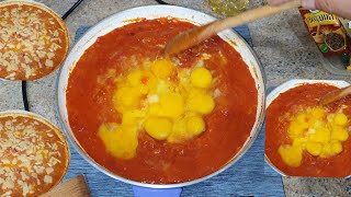 How To Make Menemen | Turkish Egg Dish With Cheese And Tomato Sauce