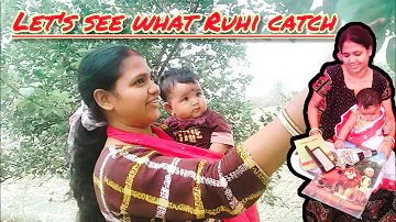 Let's see what Ruhi catches | Ruhi under the cashew tree | HINDI | Little World of Lalita |