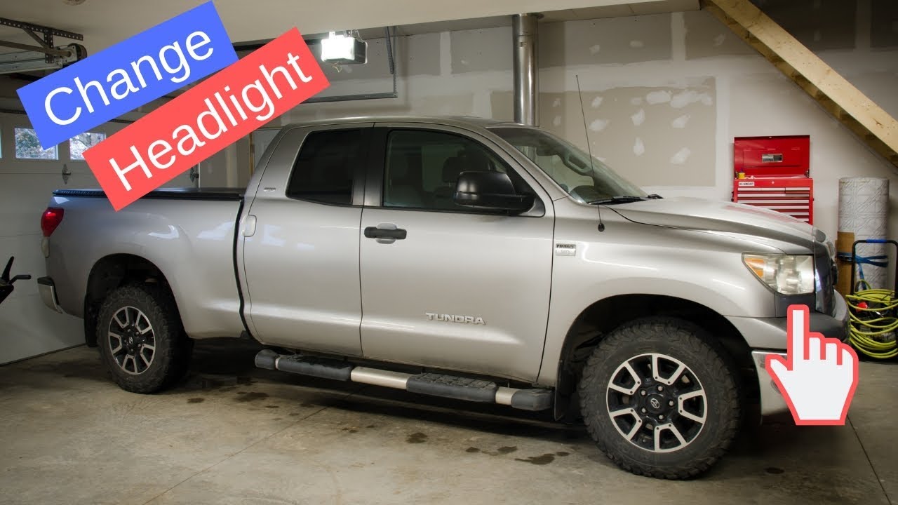 How to change headlight bulb on a Toyota Tundra easy - YouTube