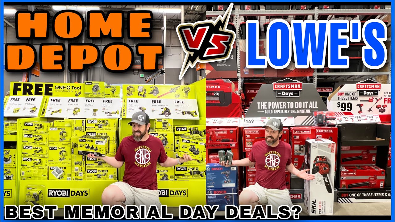 New Craftsman VS Ryobi Work lights !!! Lowes VS Home Depot 