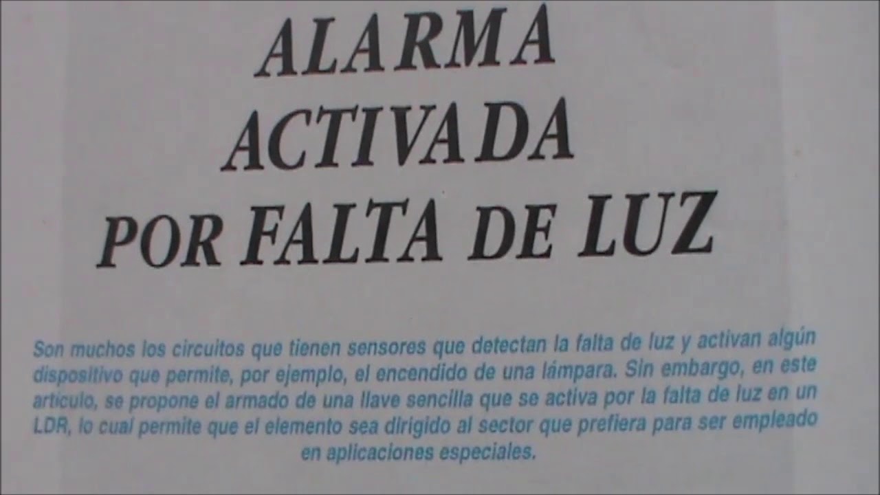 Alarma que se active por un corte de luz - Ingeniería Electrónica