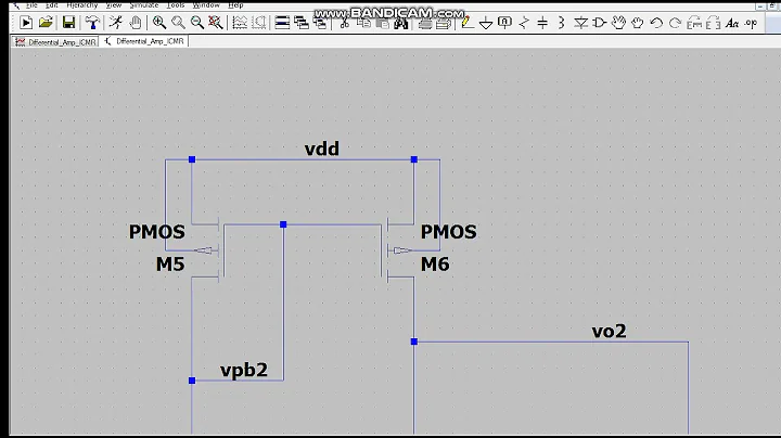 Differential Amplifier ICMR simulation using LTSPICE