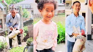 Caring for Feier’s Growth: Grandpa Prepares a Rooster for a Nutritious Meal🐓