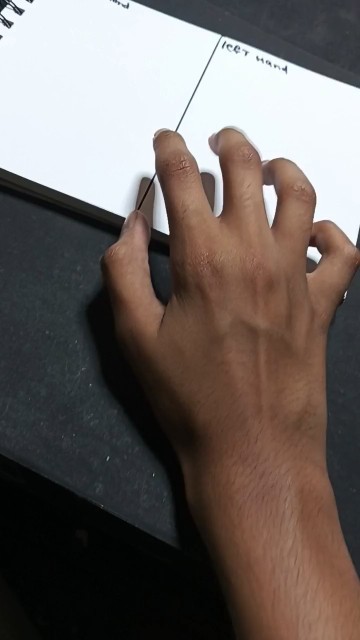 HOW to draw RIGHT hand Vs LEFT hand drawing # short # video # viral ...