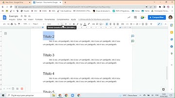 Como criar sumário automático e numeração de páginas no Google Docs.