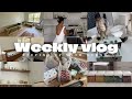 Weekly Vlog: come shop with me + decorating the boys bedroom + grocery haul ideas+ trying vegan food