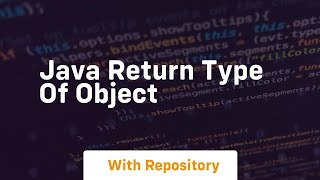java return type of object