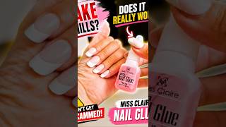 Shills fake nails and Miss Claire nail glue, does it work?? #nail #nailglue