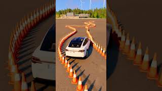 Tesla Model X Plaid Impossible Parking - Beam Ng Drive