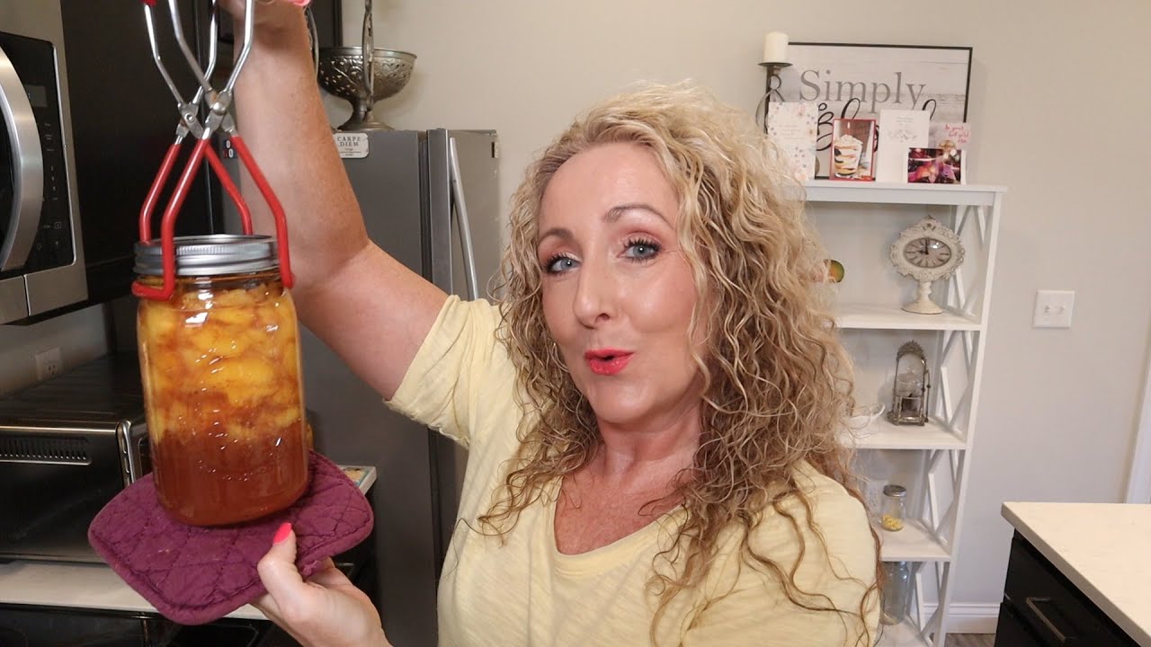 Canning Peach Pie Filling ~ Peach Bourbon Pie Filling ~ No Clear-Jel Method