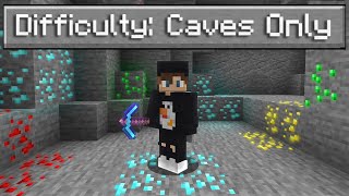 Cave Only World | نختم ماين كرافت في عالم من الكهوف😨!!(بدون خشب واكل)🔥😱!!؟