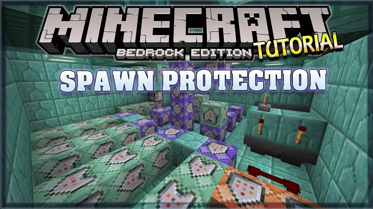 Spawn Protection Command Block Tutorial Minecraft Bedrock - YouTube