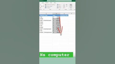 Running Total in Excel #excel