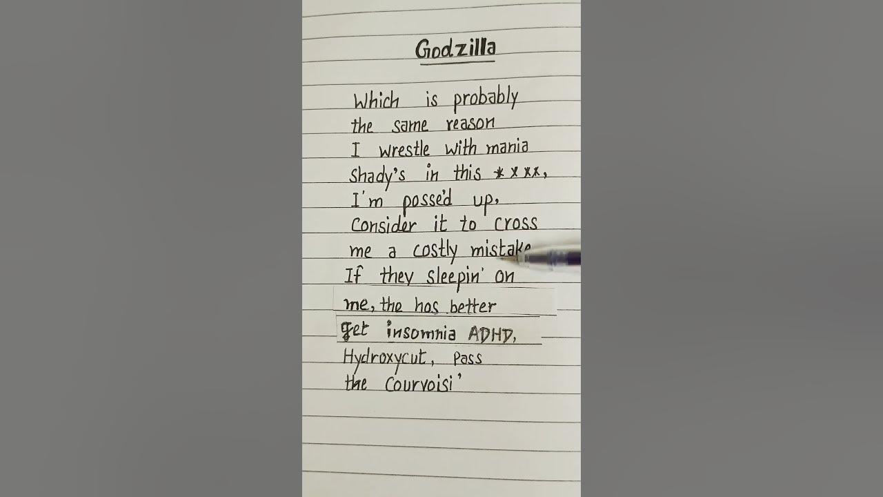 Godzilla ~Eminem#lyrics#Godzilla#fypp #shorts#eminem#viral