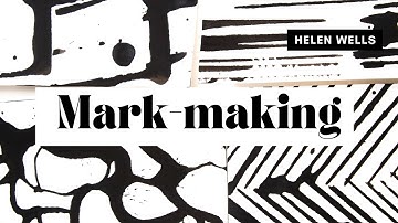 MARK MAKING WITH INK AND FOUND OBJECTS