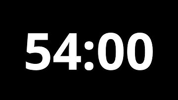 54 Minutes Timer With Black Background | No Music