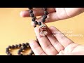 ShivaRatna 6 Mukhi Guru Mani With Black Rudraksha mala 108+1