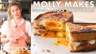 Molly Makes EgginaHole Sandwich with Bacon and Cheddar | From the Test Kitchen | Bon Appétit