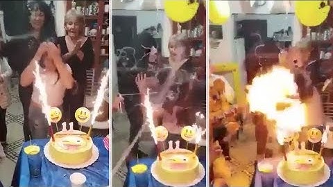 Birthday girl set On fire By Silly string ? Save Your Life