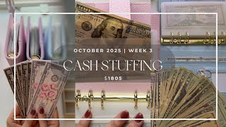 Cash Envelope Stuffing 🌷 $1805 | October Paychecks #3