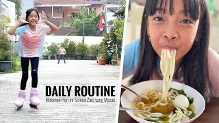 Daily Routine Zara | Seharian Masak untuk Orang Rumah dan Sepatu Roda | Homeschool Life