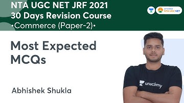 Most Expected MCQs | NTA UGC NET-JRF 2021 | Commerce | Abhishek Shukla