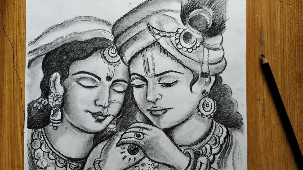 jhulan yatraspecial radha krishna drawing,how to draw lord radha ...