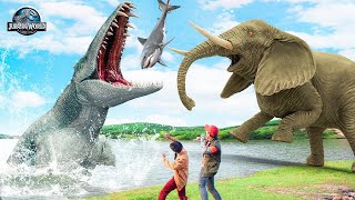 New Action Dinosaur Movies 2023 | Elephant hunting |T rex chase 4   Jurassic World 4 | Ms Sandy by Ms Sandy 351,126 views 2 months ago 8 minutes, 15 seconds