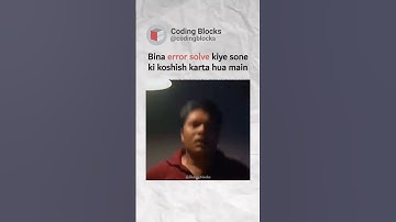 Na bug fix hora hai naa hi so paara hu 😭 | Relatable | CodingBlocks #coding #meme #bug #coder #code