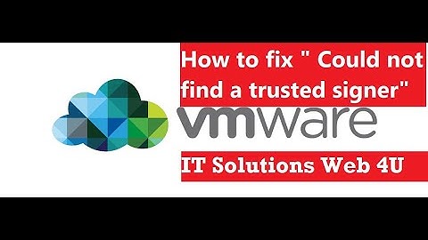 VMware ESXi upgrade failing - Could not find a trusted signer