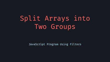 Split Array into Two Groups