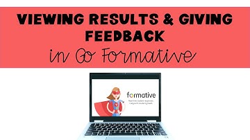 Viewing Results & Giving Feedback in Go Formative