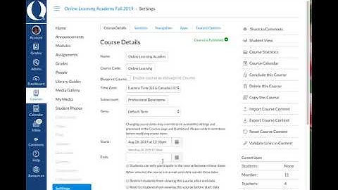 Set Announcements to Canvas course Homepage