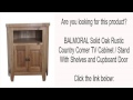 BALMORAL Solid Oak Rustic Country Corner TV Cabinet / Stand With Shelves and Cupboard Door BALMORAL Solid Oak Rustic Country Corner TV Cabinet / Stand With Shelves and Cupboard Door