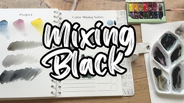 Mixing Black Color with Watercolors 🖤