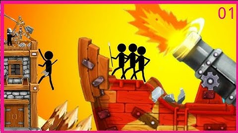 THE CATAPULT: PART 01 CLASH WITHIRATES WalkthroughGameplay Part 1 INTRO (Stickman Android Games)